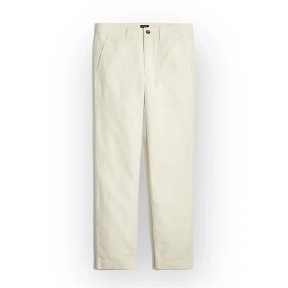 J. Crew Cotton Camp Pant Cream Size 4 - Picture 2 of 11
